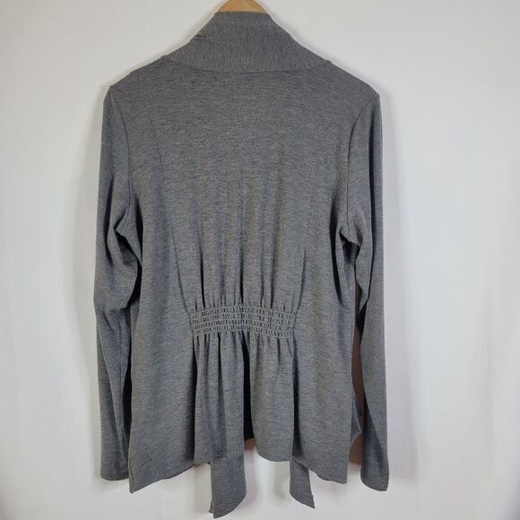 Gray Open Front Cardigan - Picture 2 of 8